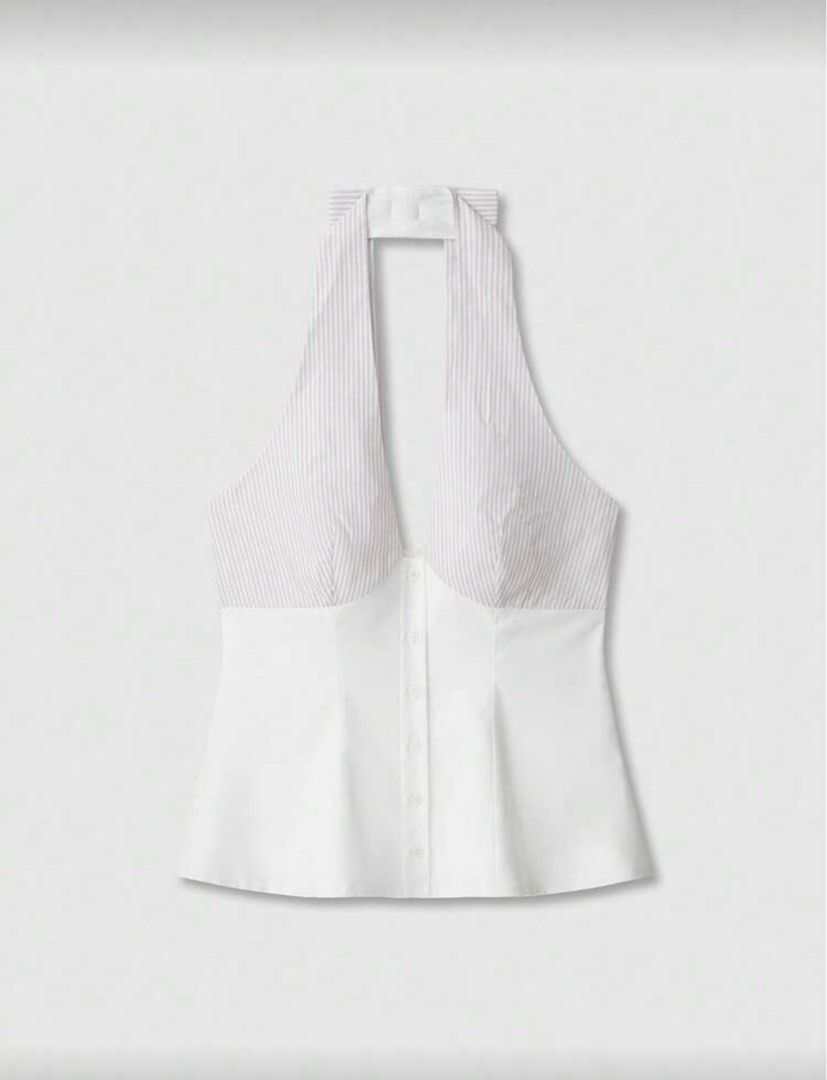 SHEIN Halter Top with Striped Detail (Category: Sleeveless) located in Manila. Submitted by d5nch1 (Listing ID 1406448964, Image 1). Description: .