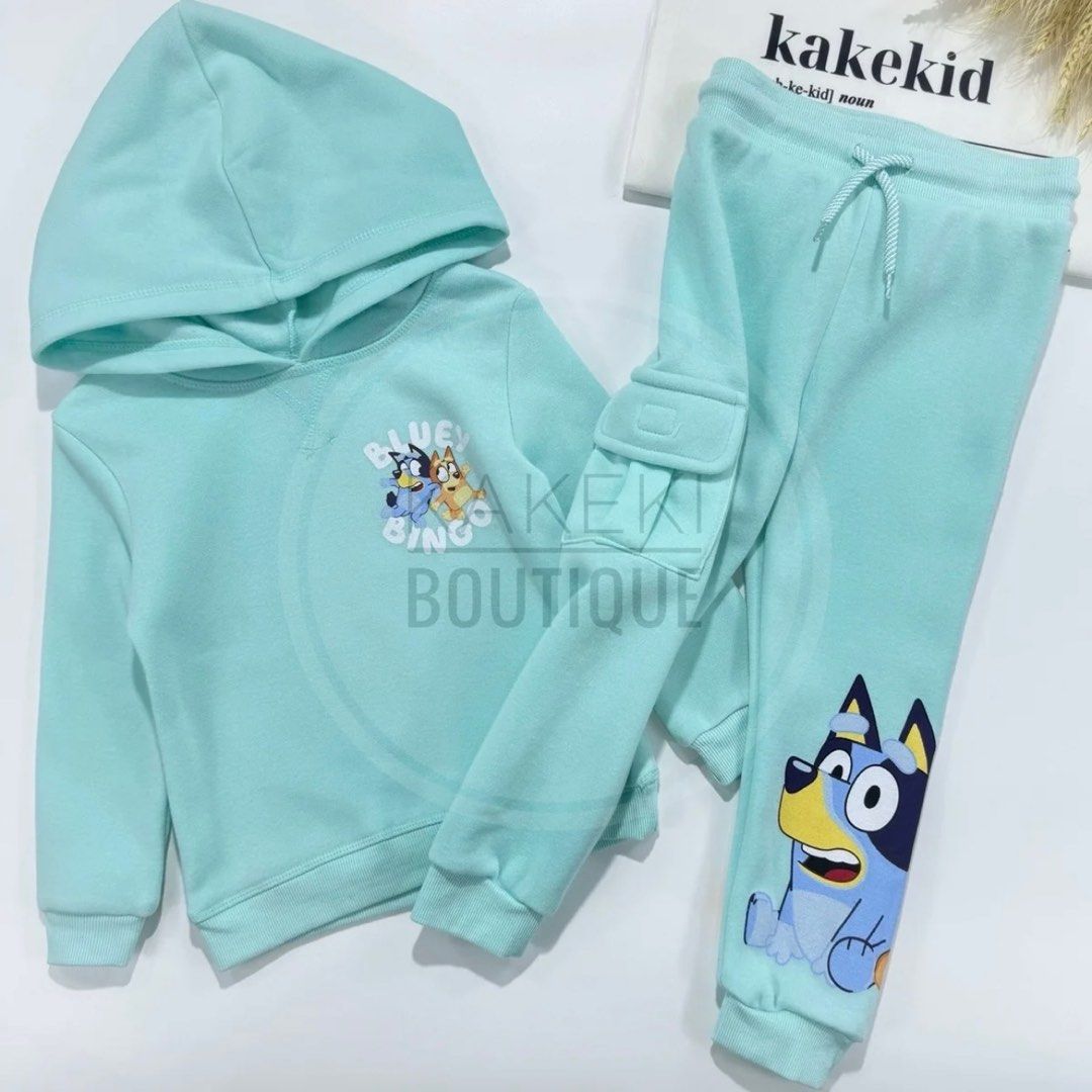 Tracksuit Hoodie and Jogger Set (Category: Babies & Kids Fashion) located in Quezon City. Submitted by chrisjoyx (Listing ID 1406434355, Image 1). Description: Brand new 2Y Orig price:540 Rfs: wrong size.