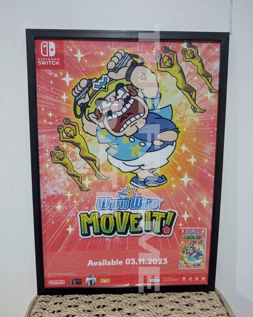 WarioWare: Move It! Official Promo Poster (Category: Nintendo) located in Caloocan City. Submitted by theframerateph (Listing ID 1406289285, Image 1). Description: WarioWare: Move It! ✨ Get ready for microgame madness with this hilarious poster for WarioWare: Move It! This collectible features Wario in a wild, over-the-top pose, capturing the frantic and absurd fun of the series. A must-have for fans of party games and Nintendo quirkiness. ⚠️ Not