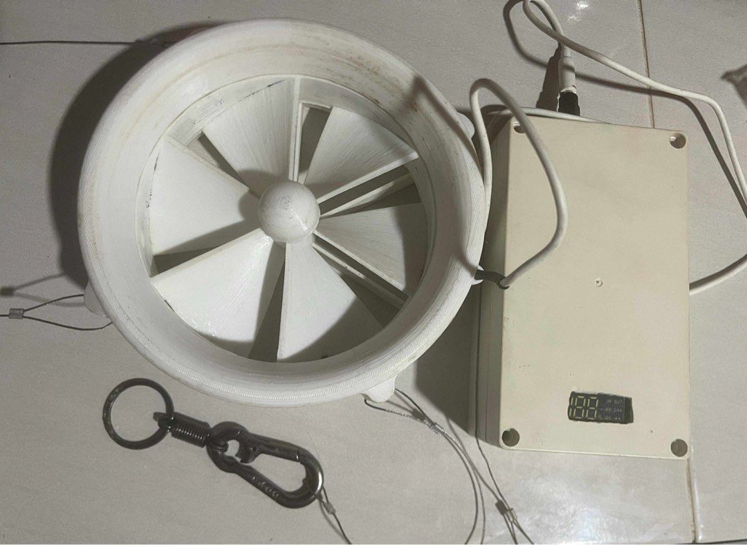 Water/Wind Turbine Portable Power Generator (Category: Fans) located in Makati City. Submitted by kaneshir0 (Listing ID 1406404662, Image 1). Description: Good for capstone/research, camping n outdoors negotiable / can lower for sure buyer.