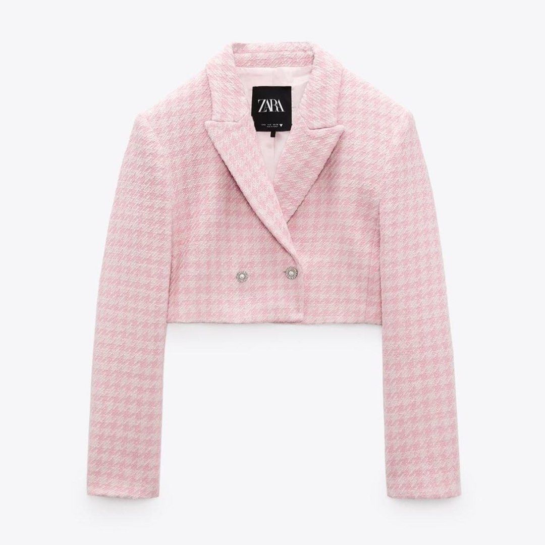 Zara Pink Tweed Blazer (Category: Coats, Jackets and Outerwear) located in Cainta. Submitted by chainm (Listing ID 1406308551, Image 1). Description: .