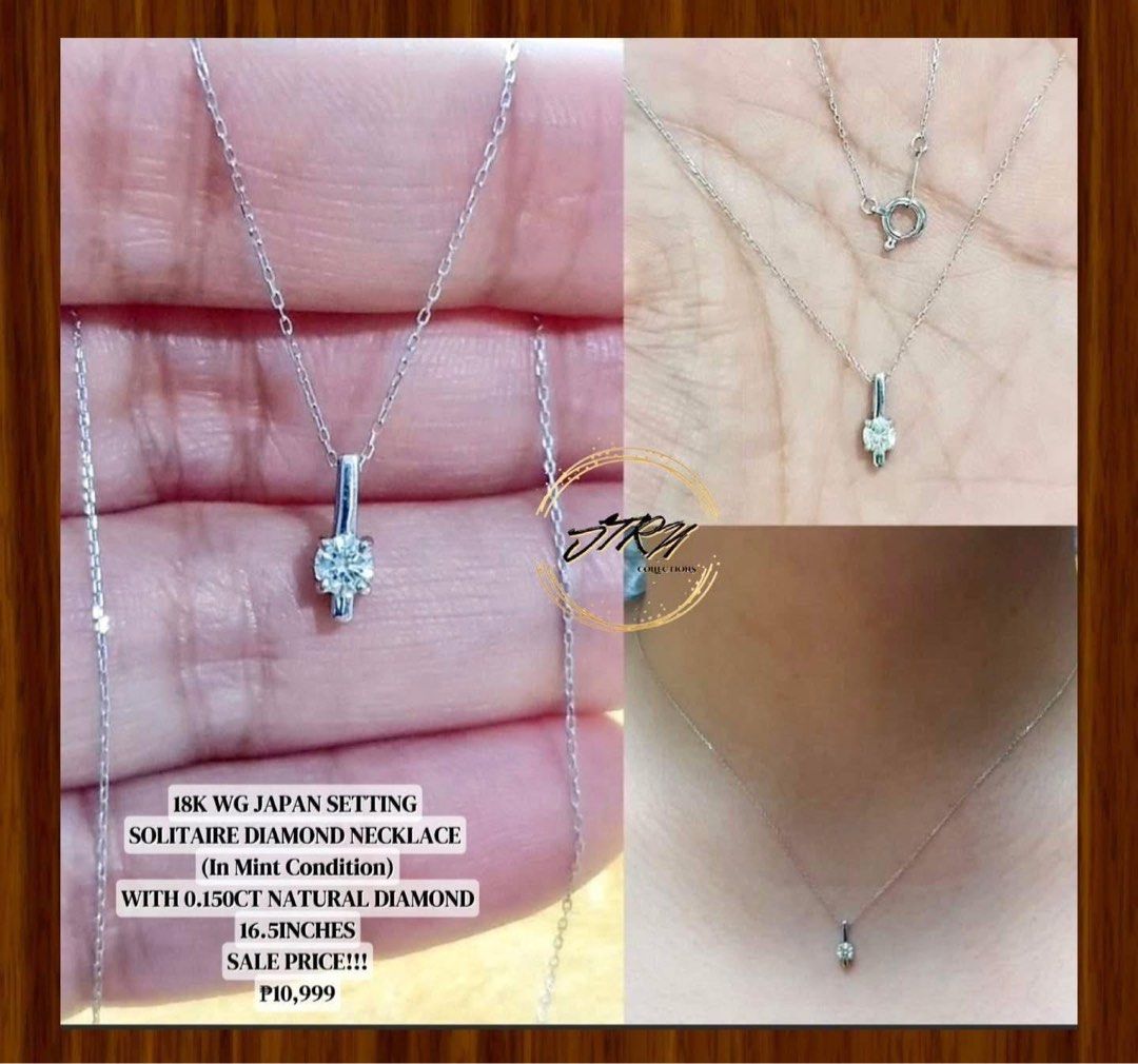 18K WG Japan Setting Diamond Necklace (Category: Necklaces) located in Marikina City. Submitted by meloi0002 (Listing ID 1406621407, Image 2). Description: FIXED!!!.