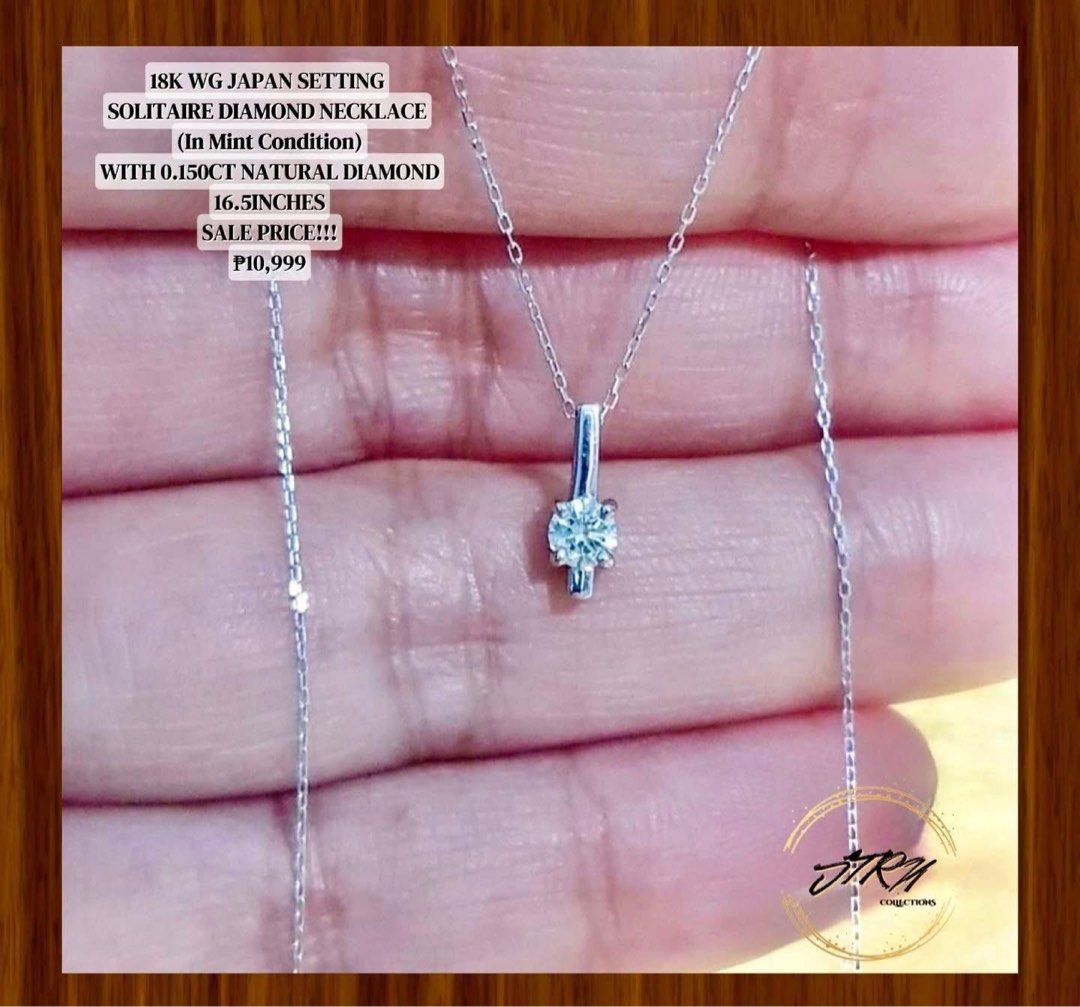 18K WG Japan Setting Diamond Necklace (Category: Necklaces) located in Marikina City. Submitted by meloi0002 (Listing ID 1406621407, Image 3). Description: FIXED!!!.