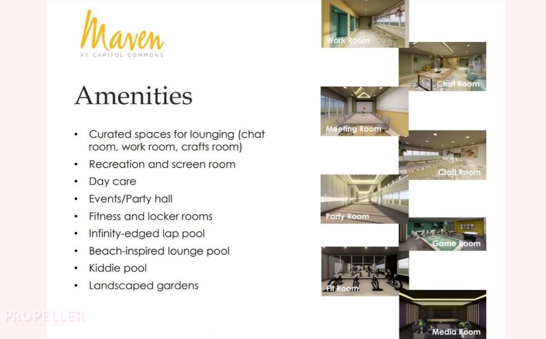 South Tower, Maven at Capitol Commons, Pasig - Studio Condo (Multiple Floors Available) (Category: Apartments & Condos) located in Quezon City. Submitted by propeller.realty (Listing ID 1406477830, Image 3). Description: FOR SALE: Maven at Capitol Commons, Pasig, Studio Floor Area: 31 Sqm Available Units on the Following Floors: 54, 55, 62 South Tower View: West, Capitol Commons, Ortigas Skyline Below Market Value ASKING PRICE: Php 6.3M Gross In 
