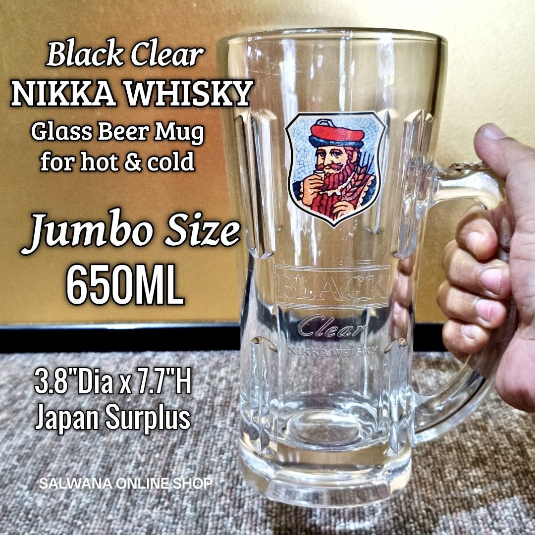 650ml JUMBO SIZE JAPAN SURPLUS NIKKA WHISKY BEER MUG (Category: Dinnerware & Cutlery) located in Mabalacat. Submitted by salwanaonlineshop (Listing ID 1406516632, Image 1). Description: 650ml JUMBO SIZE JAPAN SURPLUS NIKKA WHISKY BEER MUG 🇯🇵 For hot and cold 🇯🇵 650ml capacity 🇯🇵 Makapal glass material 🇯🇵 With some light scratches 🇯🇵 No issue 🇯🇵 Japan Source 🛒 Follow us on S.H.O.P.E.E and L.A.Z.A.D.A at SALWANA ONLINE SHOP for more ra