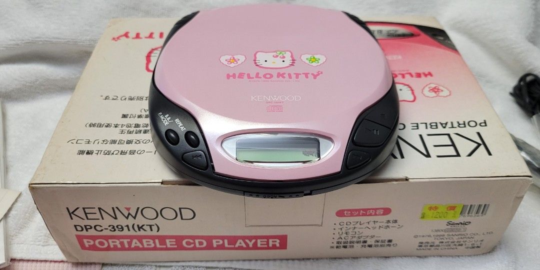 98年Kenwood Hello Kitty CD player, 音響器材, 音樂播放裝置MP3及CD