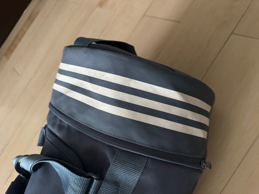 Addidas Original Large size - Duffle bag (Category: Backpacks) located in Quezon City. Submitted by JCshops (Listing ID 1406481937, Image 3). Description: in excellent condition Only the word Adidas (as shown on photo is fading) Shoe compartment (never been used) for clothes only. So inside is all clean No holes. Used for a few times only .