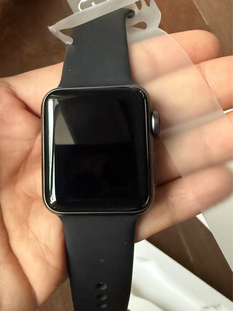 Apple Watch Series 3 38mm Space Gray (Category: Wearables & Smart Watches) located in Quezon City. Submitted by greatgoods (Listing ID 1406525024, Image 2). Description: 😍lowered the price for fast disposal GOOD DEAL! 2nd hand Apple Watch Series 3 38mm Space Gray aluminum case Black sport band Includes original box and charger Comes with an extra band (never used) Ready to pair Minimal usage. Sign of use and stored for a period of time. 💯 devic