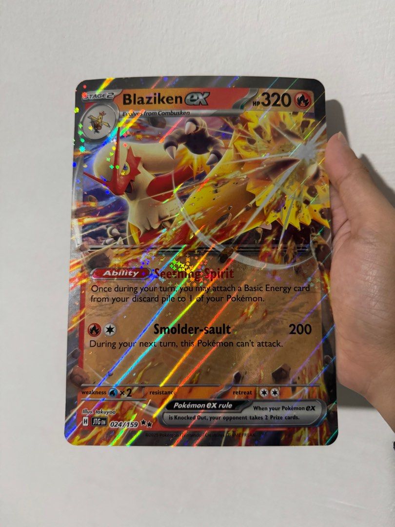 Blaziken EX JUMBO Pokemon Card, Hobbies & Toys, Toys & Games on Carousell