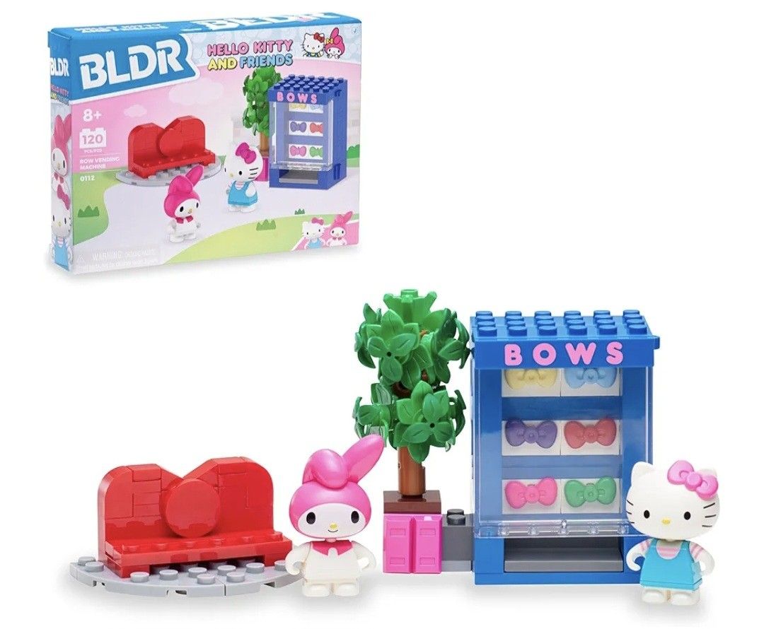 BLDR Hello Kitty and Friends BOW VENDING MACHINE 0112 (Category: Designer & Blind Box Toys) located in Manila. Submitted by totsandtoys (Listing ID 1406503885, Image 2). Description: BLDR Hello Kitty and Friends BOW VENDING MACHINE 0112 = 790.