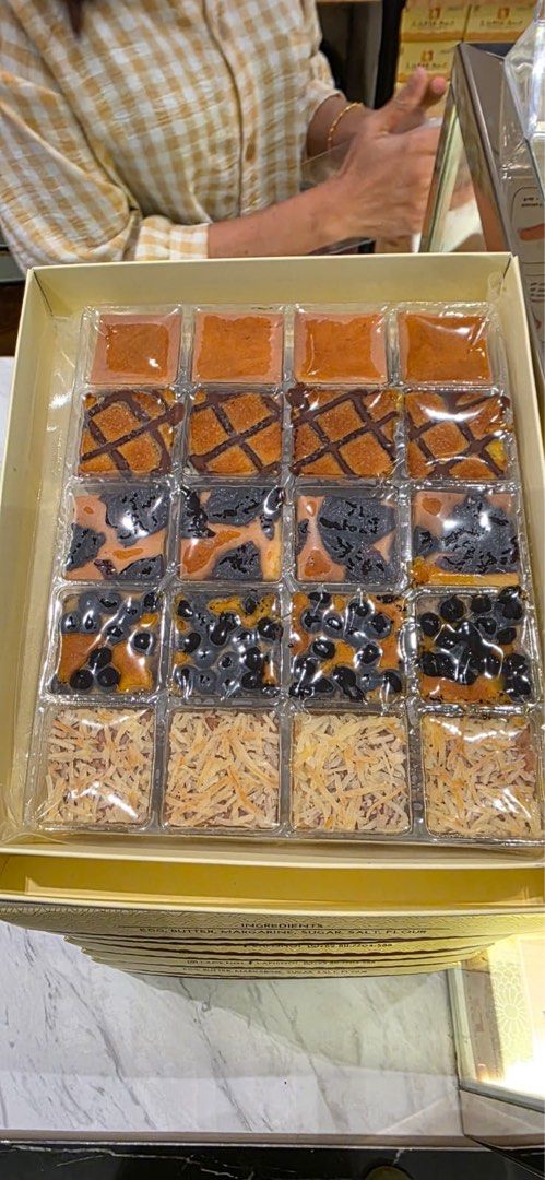 Cake lapis (Category: Homemade Bakes) located in Singapore. Submitted by freshbakekuih (Listing ID 1406514521, Image 1). Description: Delicious assorted square cakes in a variety of flavors. Each cake is individually wrapped. Perfect for sharing or enjoying on your own. Flavors include: original , nutella ,prun ,jackfruit,mocha.