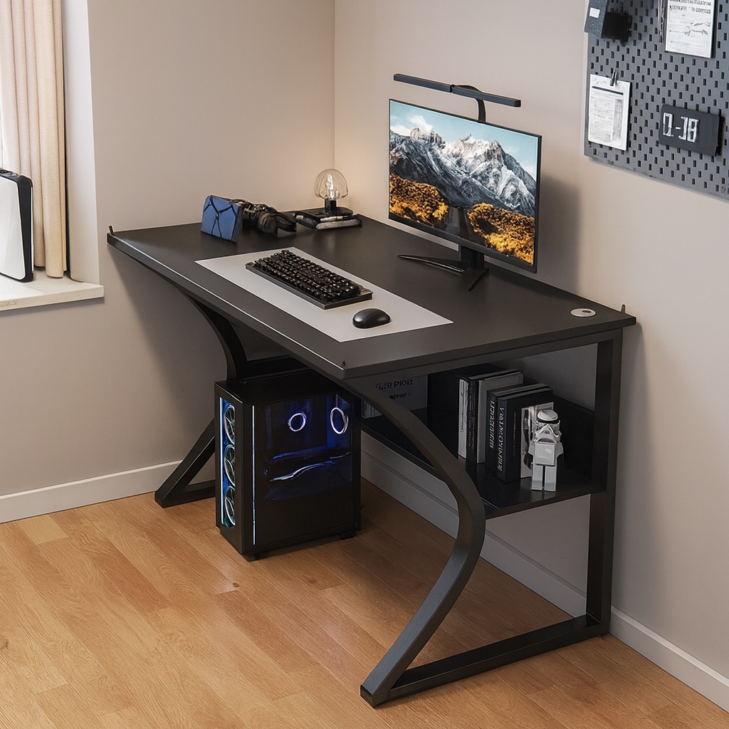 Durable Desktop Gaming Table | Modern Gaming Desk | Z Shaped Computer ...