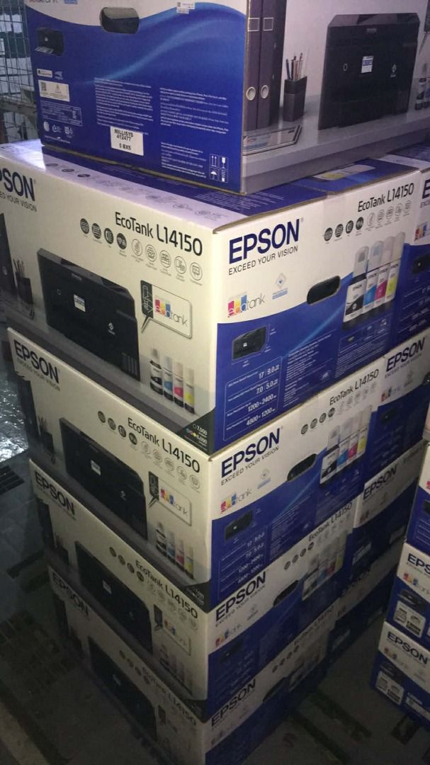 EPSON PRINTER BNEW (Category: Printers, Scanners & Copiers) located in Quezon City. Submitted by colisricky75597 (Listing ID 1406512760, Image 2). Description: EPSON L121 @5,200 EPSON L3210 @8,300 EPSON L3250 @9,800 EPSON L15150 @45,990 EPSON L11050 @22,000 EPSON L5290 @13,100 EPSON L6260 @15,250 EPSON L14150 @26,895 EPSON L18050 @27,600 BNEW SEALD WITH FREE INK AND CABLE.. 1YR WARRANTY 7DAYS REPLACEMENT.