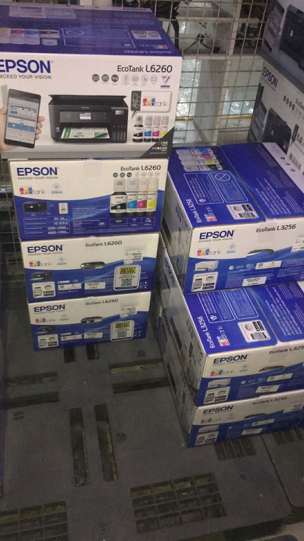EPSON PRINTER BNEW (Category: Printers, Scanners & Copiers) located in Quezon City. Submitted by colisricky75597 (Listing ID 1406512760, Image 3). Description: EPSON L121 @5,200 EPSON L3210 @8,300 EPSON L3250 @9,800 EPSON L15150 @45,990 EPSON L11050 @22,000 EPSON L5290 @13,100 EPSON L6260 @15,250 EPSON L14150 @26,895 EPSON L18050 @27,600 BNEW SEALD WITH FREE INK AND CABLE.. 1YR WARRANTY 7DAYS REPLACEMENT.