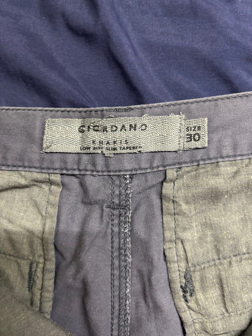 Giordano Khaki (Category: Jeans) located in Manila. Submitted by kyleveee (Listing ID 1406602948, Image 2). Description: Authentic Giordana Low Rise Slim Tapered Size 30.
