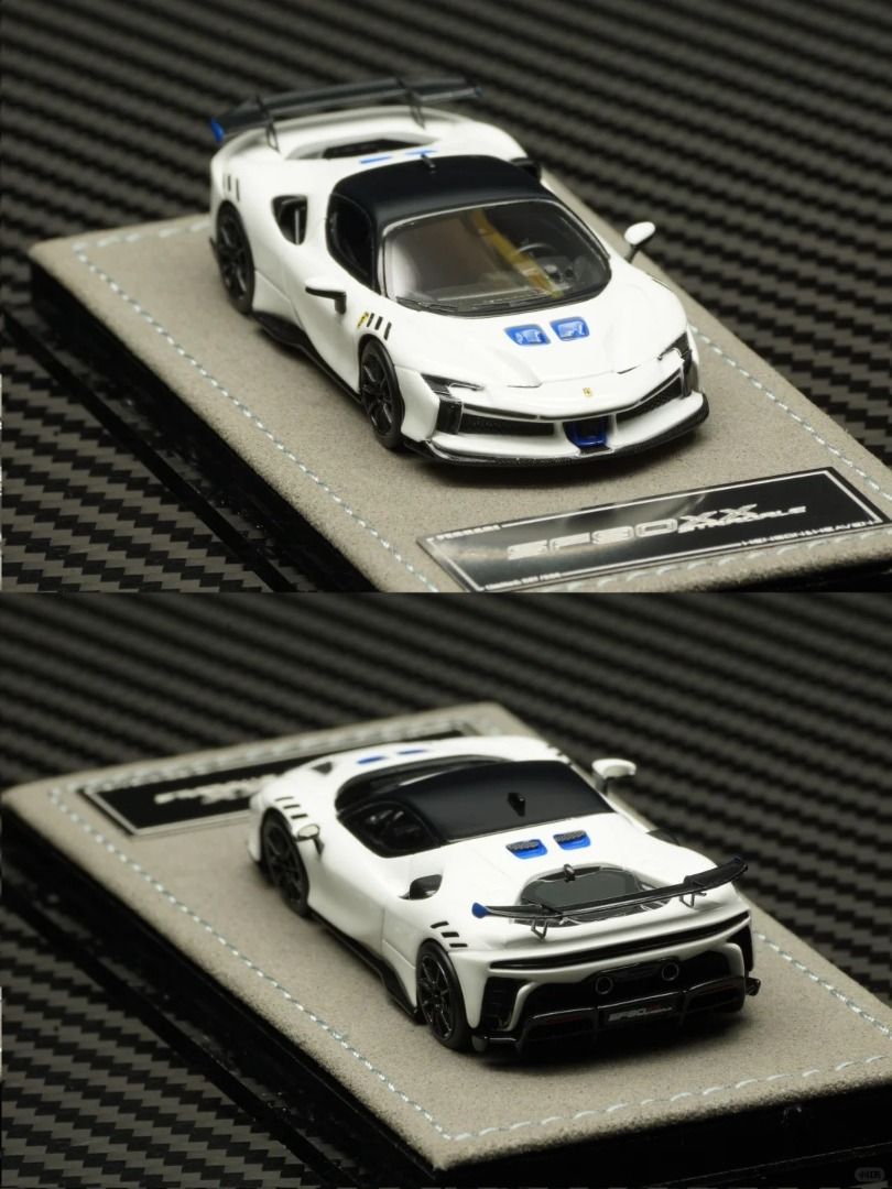 Henson & Heaven (HH) Ferrari SF90XX 1/64 bianco fuji (resin), Toys