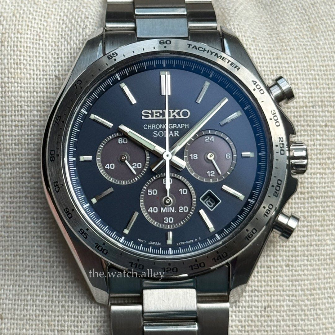 JDM Seiko - Solar Chronograph Blue SBPY163 - Selection (Category: Men's Watches) located in Quezon City. Submitted by TheWatchAlley (Listing ID 1406611410, Image 2). Description: Pre-owned JDM Seiko - Solar Chronograph Blue SBPY163 - Selection Php 14,800 - with double box, manual, and card - 9/10 condition Sapphire Crystal V157 Solar Chronograph Movement 100m Water Resistance Approx 42mm diameter Approx 48mm lug-to-lug width Approx 12.2mm thickne
