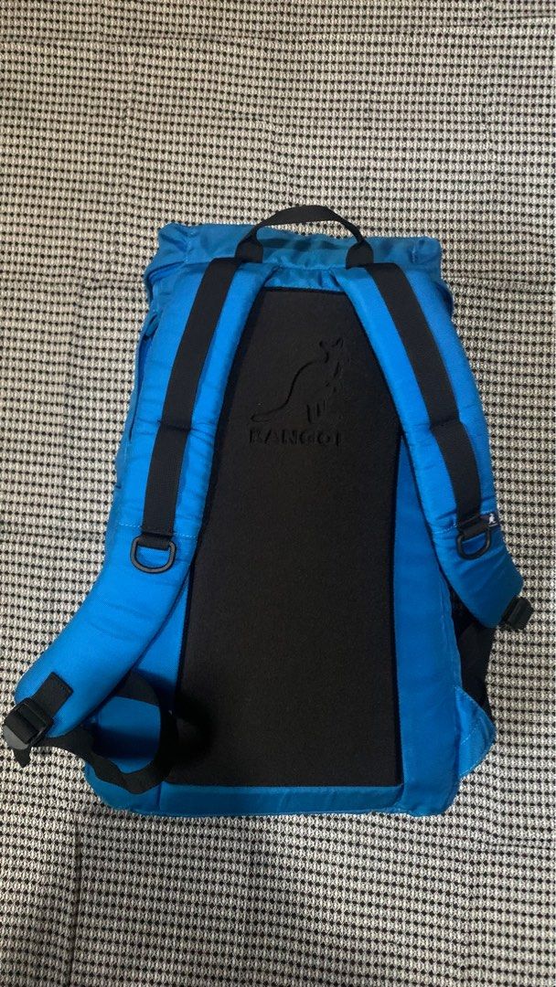 Kangol Road Backpack (Original) (Category: Backpacks) located in Quezon City. Submitted by gamitnirod (Listing ID 1406580086, Image 3). Description: Brand: Kangol (Original) Color: Blue (10/10) Size: Large Issue: None Other info: -Durable and spacious -All zippers are embossed with Kangol logo -With 14” padded laptop sleeve + separate 11” padded tablet sleeve -With 3 mesh pockets inside the main compartment. -2 side pockets for bottle and umbrell
