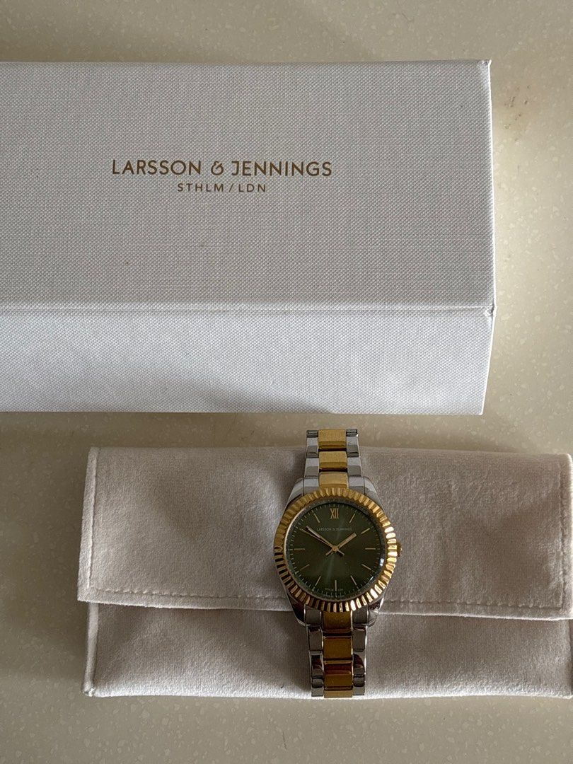 Larsson & Jennings Two-Tone Jade Dial Watch (Category: Women's Watches) located in Cebu City. Submitted by rayt0 (Listing ID 1406514594, Image 3). Description: Got this for 11k (including customs tax lol) Has some very light signs of wear but otherwise in great condition :).