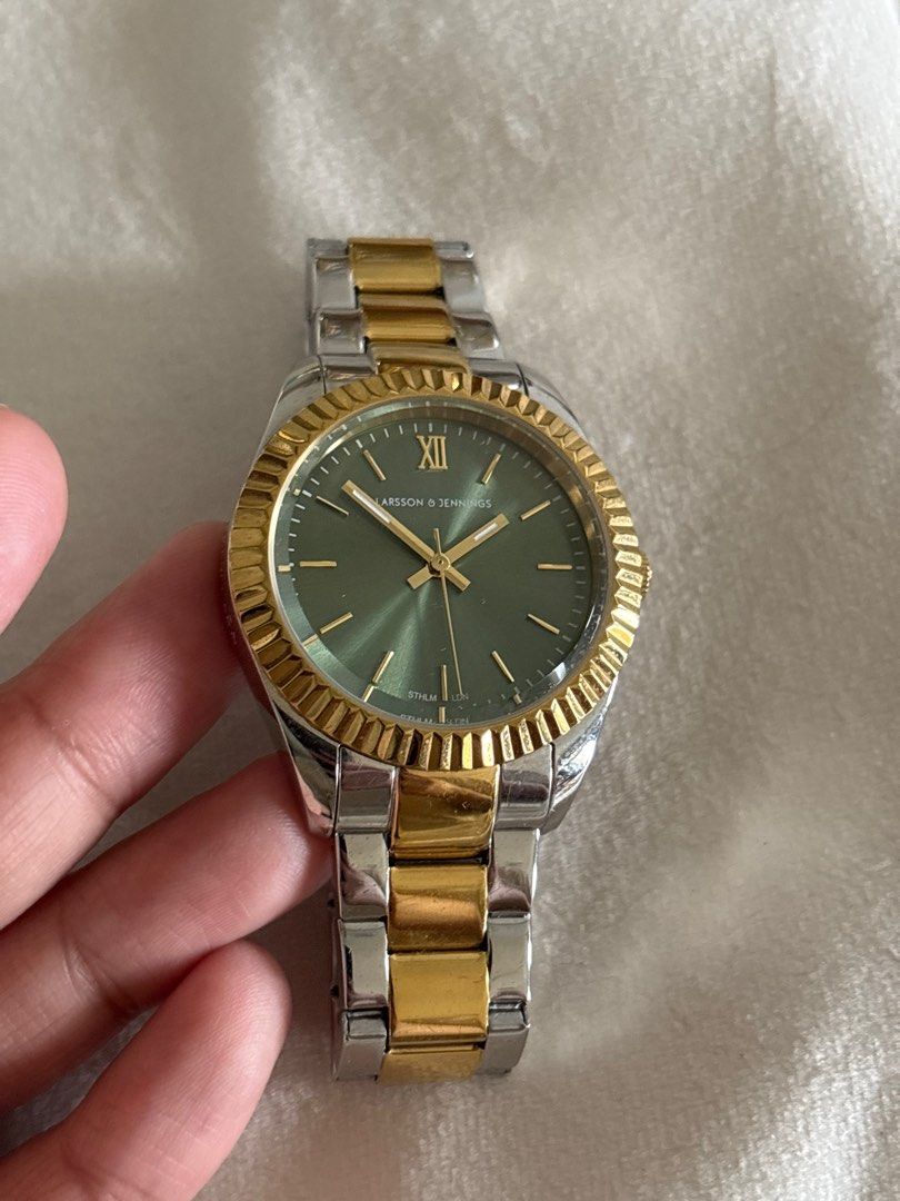 Larsson & Jennings Two-Tone Jade Dial Watch (Category: Women's Watches) located in Cebu City. Submitted by rayt0 (Listing ID 1406514594, Image 2). Description: Got this for 11k (including customs tax lol) Has some very light signs of wear but otherwise in great condition :).
