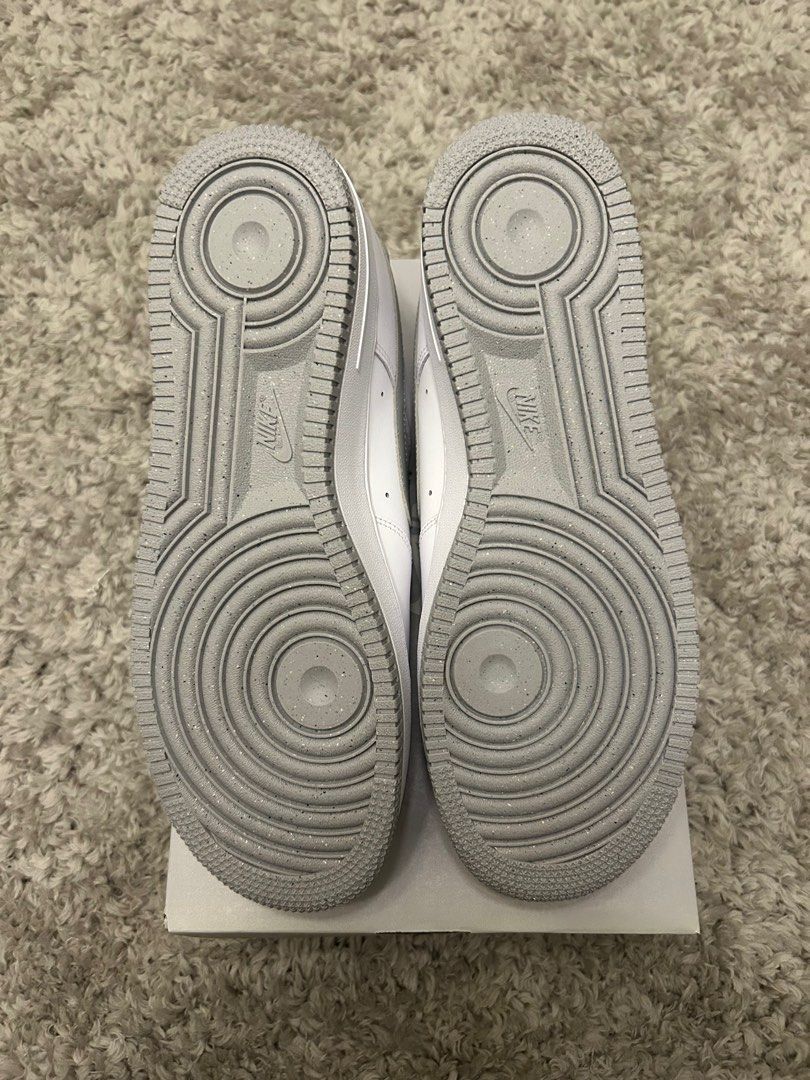 Nike Air Force 1 '07 Smoke Grey White (Category: Sneakers) located in Caloocan City. Submitted by luckynumber18 (Listing ID 1406494429, Image 3). Description: - Nike Air Force 1 '07 - White leather upper - Smoke grey swoosh and outsole - Size: 10.5 US men's / 12 US women's - Includes original box - Perfect for everyday wear.