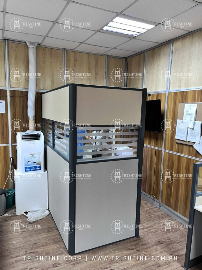 Office Cubicle Partition (Category: Office Furniture & Fixtures) located in Quezon City. Submitted by skyler-22 (Listing ID 1406541037, Image 2). Description: - Modern office cubicle partition - Neutral color scheme For other inquiry, you may contact the following furniture specialist: Ms.Reign Barrios .