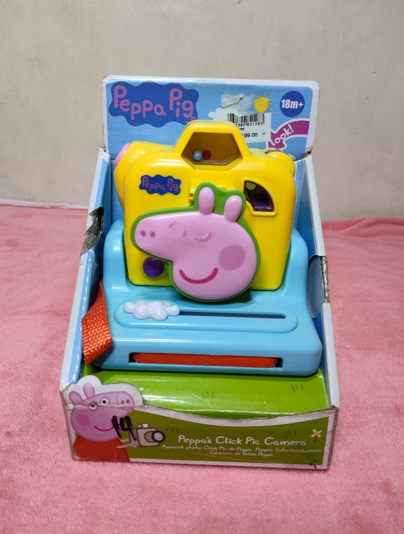 PEPPA CAMERA - BATT OPERATED (Category: Kids Toys) located in Las Pinas. Submitted by gail_05 (Listing ID 1406615946, Image 1). Description: MALL PRICE : 1199.00 ✅ BATTERY OP ✅ SOUNDS 👉 ISSUE : BUKOD sa dented box , burado na po Yung eyes ni Peppa pero working po Ang toy. 📢 📢Are you Looking for Affordable Toys /Kids wear and Baby stuffsp💯 ✅ We Sell Brand-new Mall pull out toys ,kids wear and baby stuffs. 📱 Dm o check nyo po ang page, may mga