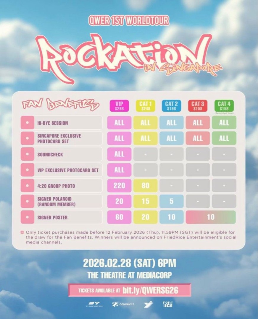 Rockation QWER 1st World Tour Rockation in Singapore, Tickets & Vouchers, Event ...