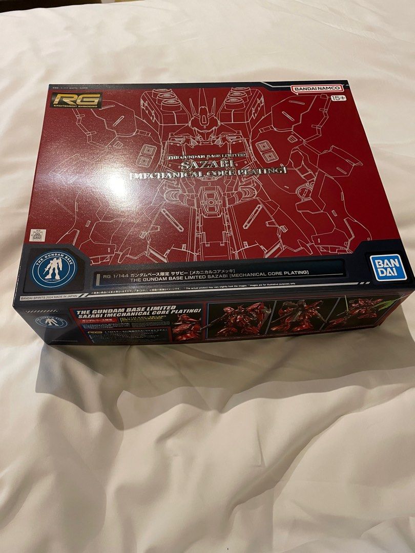 (Ready stock)RG 1/144 Gundam Base Limited Sazabi Mechanical Core Plating (Category: Gundam Model Kits) located in Singapore. Submitted by siegfried.hobbymall (Listing ID 1406610091, Image 1). Description: - Brand new, unopened RG 1/144 Gundam Base Limited Sazabi model kit. - Features Mechanical Core Plating for a premium finish. - Perfect for Gundam enthusiasts and collectors. - Ready to assemble and display!.