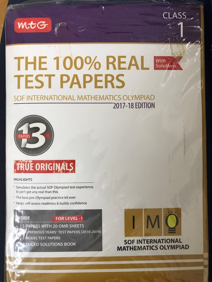 SOF International Mathematics Olympiad Test Papers Class 1, Hobbies ...