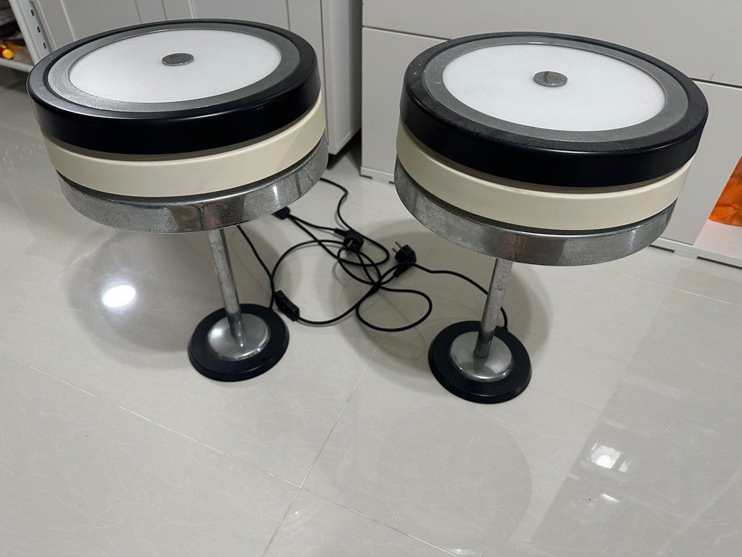 Table Lamp (Category: Lighting) located in Singapore. Submitted by fundmytrvls_luxury (Listing ID 1406524914, Image 1). Description: La Creu Cumbia Table Light Well used and needs a good clean In good working order Takes E27 light bulbs. No bulbs included. Price for the pair.