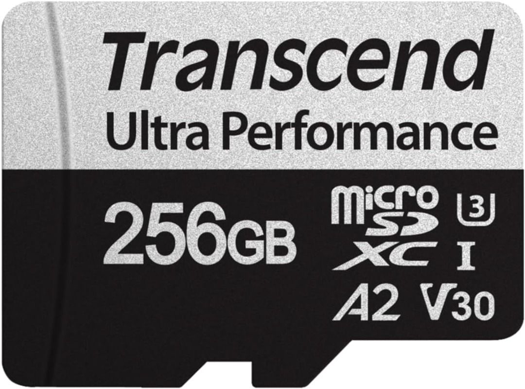 Transcend Ultra Performance 256GB Micro SDXC USD340S Class 10 A2 V30 U3 ...