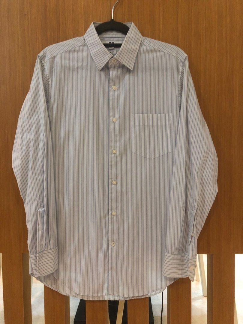 Uniqlo Long Sleeve Slim Fit Shirt - Size S, Men's Fashion, Tops & Sets,  Shirts on Carousell