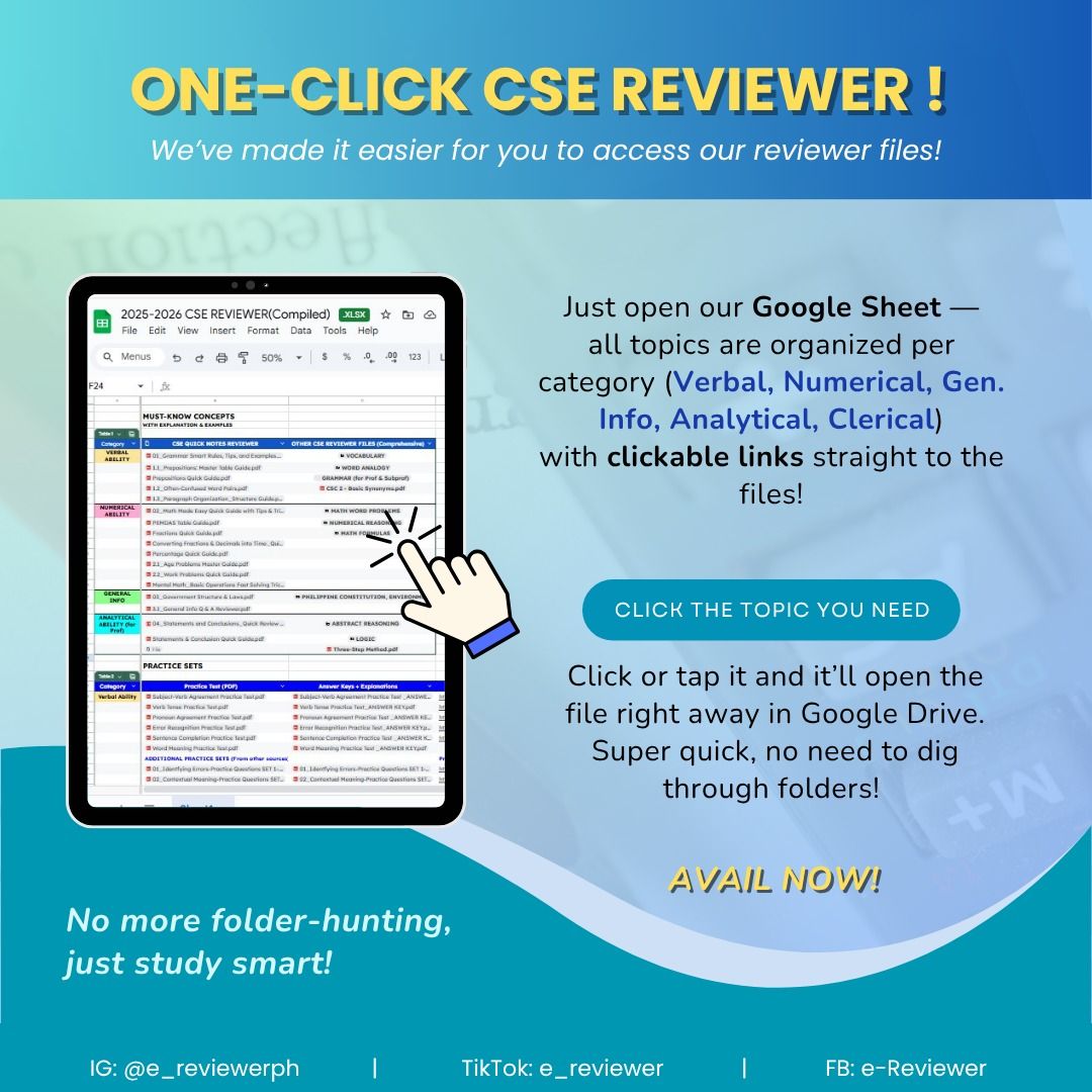 2025-2026 CSE REVIEWER (Category: Textbooks) located in Quezon City. Submitted by ereviewer (Listing ID 1405624265, Image 1). Description: .