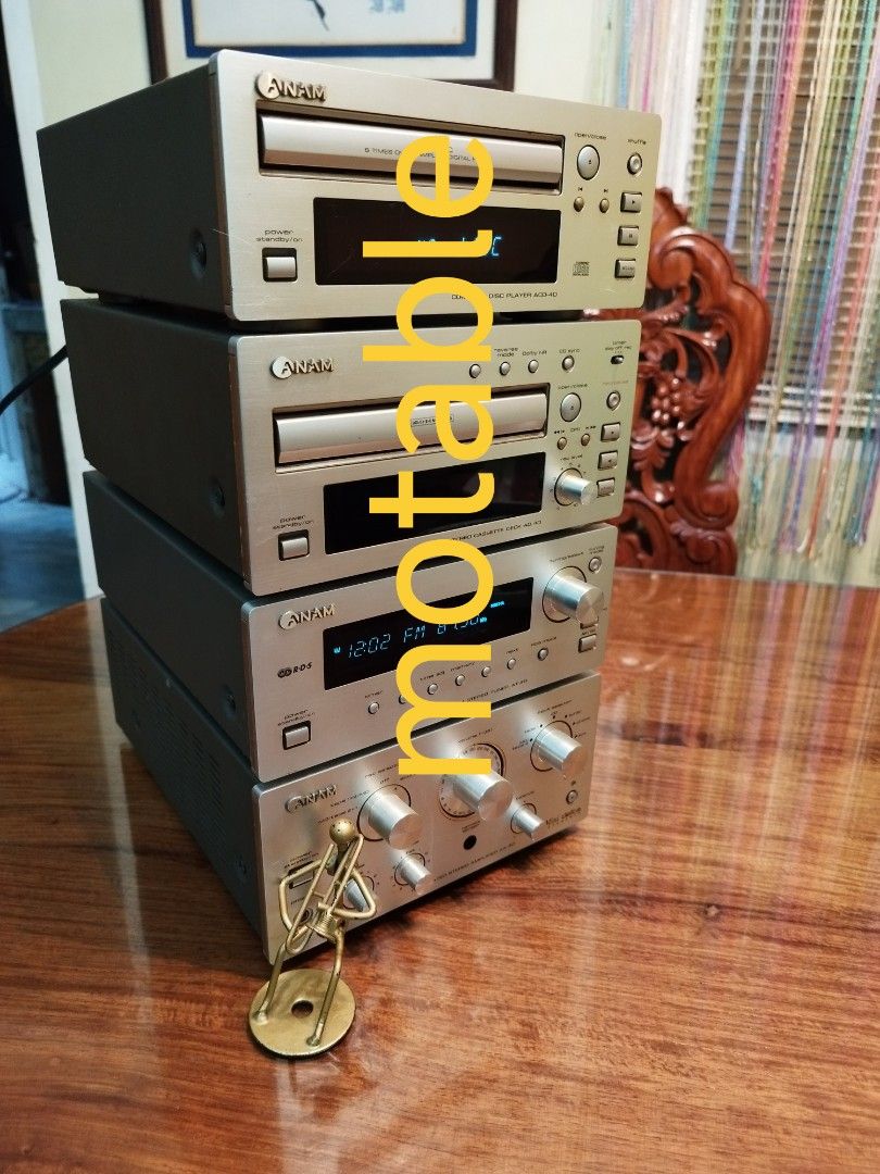 Anam Teac Mini Delta Ref. Component (Category: Soundbars, Speakers & Amplifiers) located in Antipolo. Submitted by motable.paul (Listing ID 1406724889, Image 3). Description: Anam Teac delta reference mini component 45watt per chanel 90watt stereo working tuner AM need antenna loop working tuner FM need antenna working CD working Tape Deck working Amplifier great sounding great for condo, small room space saver big in sound location : Antipolo ci