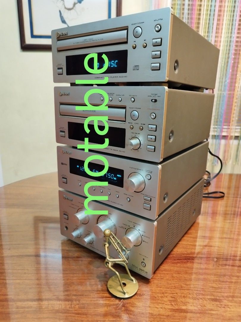 Anam Teac Mini Delta Ref. Component (Category: Soundbars, Speakers & Amplifiers) located in Antipolo. Submitted by motable.paul (Listing ID 1406724889, Image 2). Description: Anam Teac delta reference mini component 45watt per chanel 90watt stereo working tuner AM need antenna loop working tuner FM need antenna working CD working Tape Deck working Amplifier great sounding great for condo, small room space saver big in sound location : Antipolo ci