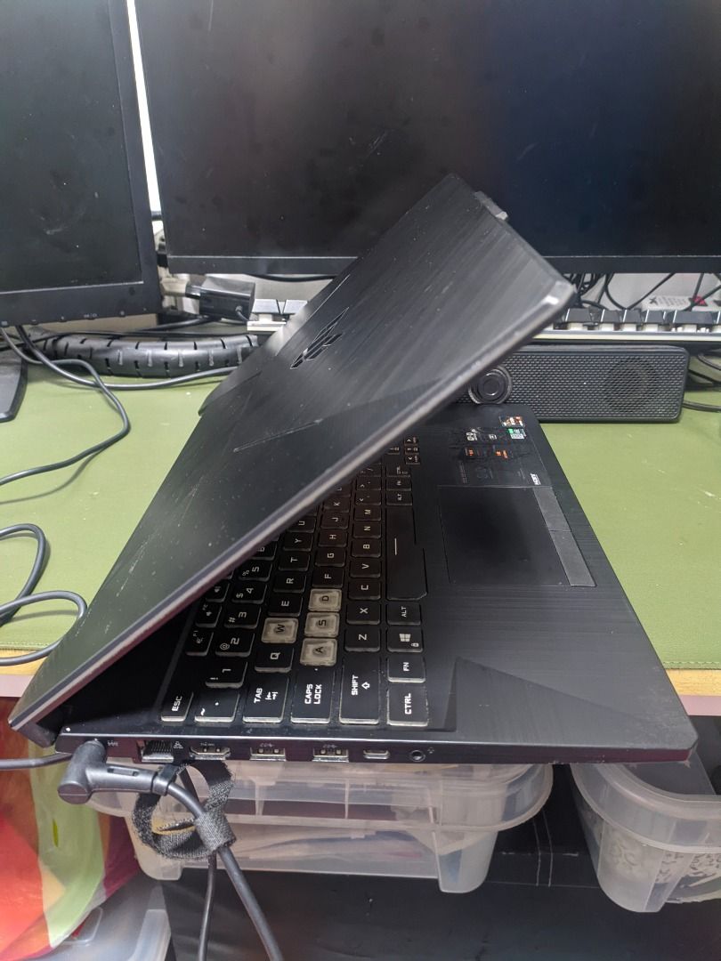 ASUS TUF Gaming Laptop (Category: Laptops & Notebooks) located in Caloocan City. Submitted by bitzdre (Listing ID 1406767805, Image 3). Description: - ASUS TUF Gaming Laptop - AMD Ryzen 7 4800H Processor (8 Cores) - NVIDIA GeForce RTX 3050 Ti Graphics 4GB - 144Hz Display - Includes Original Charger - Standard Keyboard with Number Pad - Multiple Ports (USB, HDMI, etc.) ISSUE: CAMERA Inclusion: Charger 27k 27k fix The rest is working naman Unli tes