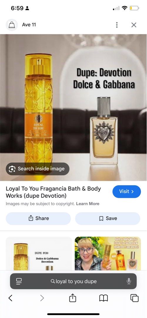 Bath & Body Works Loyal to You mist (Category: Fragrance & Deodorants) located in Manila. Submitted by kylier27 (Listing ID 1406649672, Image 2). Description: all items authentic bought fr Canada no paperbag included.