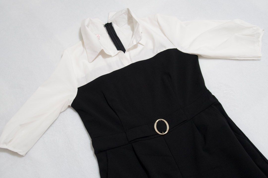 Black and White Jumpsuit (Category: Jumpsuits) located in Alaminos. Submitted by cocoelatte_ (Listing ID 1406741886, Image 1). Description: used twice! no flaws 💕.