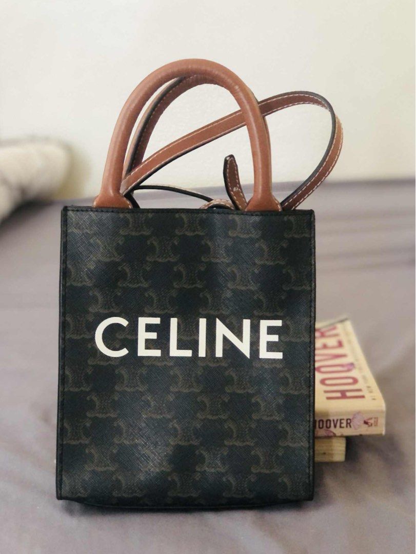 Celine Vertical Triomphe Handbag (Category: Luxury Bags & Wallets) located in Dagupan City. Submitted by againandadorned (Listing ID 1406730262, Image 2). Description: - Authentic Celine Vertical Triomphe handbag - Features brown leather handle and strap - Celine logo displayed - Made in Italy - Light brown interior - Rectangular shape - Classic design - Perfect for everyday use.