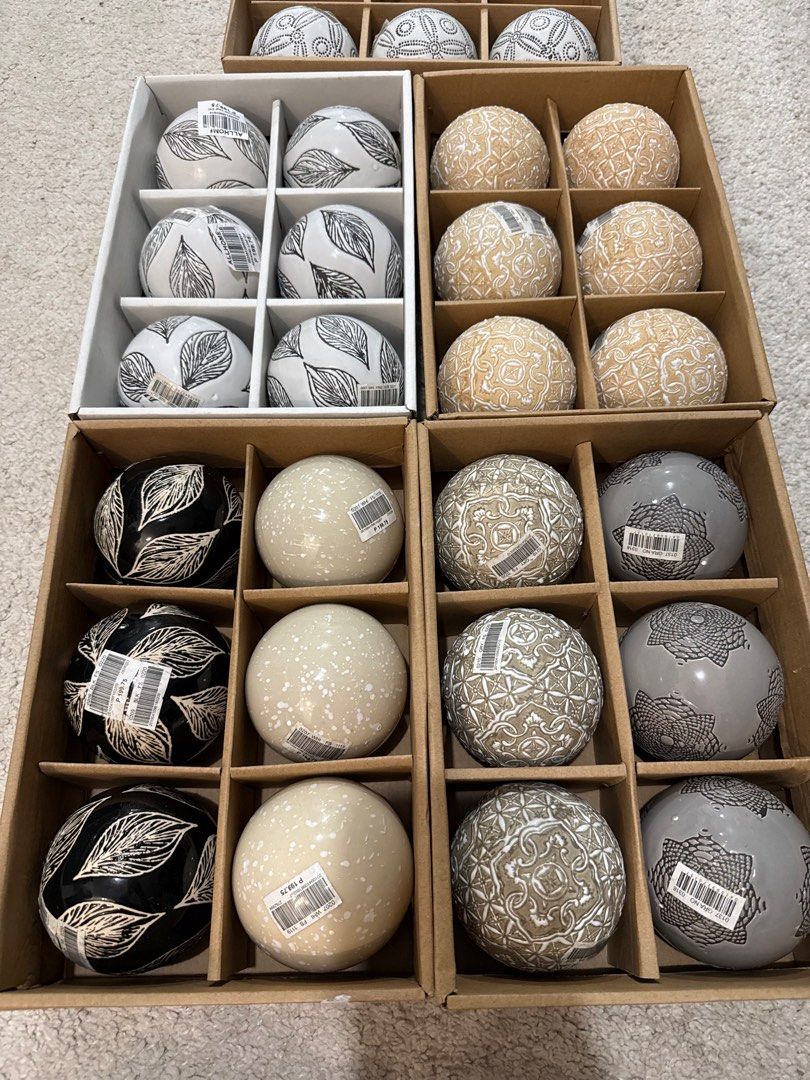 Ceramic balls (Category: Wall Decor) located in Makati City. Submitted by curatedfindsbydei (Listing ID 1406795637, Image 1). Description: Originally 200 each Selling for 100 each only.