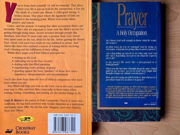Religion & Christian Books (3-book bundle) (Category: Religion Books) located in Paranaque City. Submitted by authenticand100pctlegit (Listing ID 1402522202, Image 2). Description: Christian Books (3-Book Bundle) /P250 for all Titles available: 1. God Has Never Failed Me, But He's Sure Scared Me To Death A Few Times by Stan Toler, 155 pages/P100 2. Now What: Resting in the Lord When Life Doesn't Make Sense by Gary R. Mayes, 192 pages/ P150 3. Pra