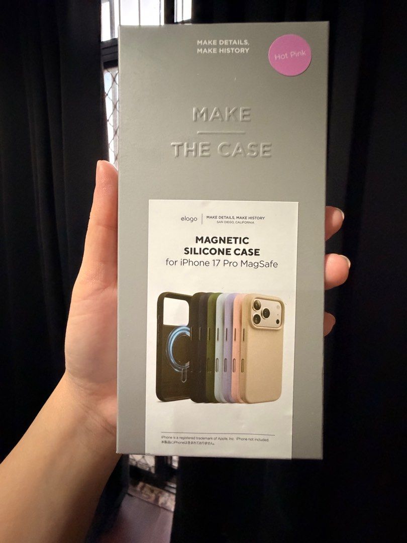 Elago iPhone 17 Pro Case - Hot Pink (Category: iPhone 17 Series) located in Cebu City. Submitted by greatstuffshopper (Listing ID 1406719594, Image 1). Description: Authentic Elago Silicon Case for iPhone 17 Pro Never used RFS - I got my Beats Pink Case.