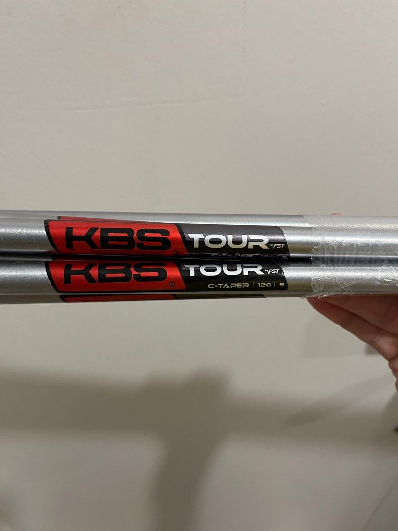 Pack De 6 Shafts KBS Tour C-Taper 120 S Flex Raide – Pour Fers 5 à PW – Neuf Avec Bandes