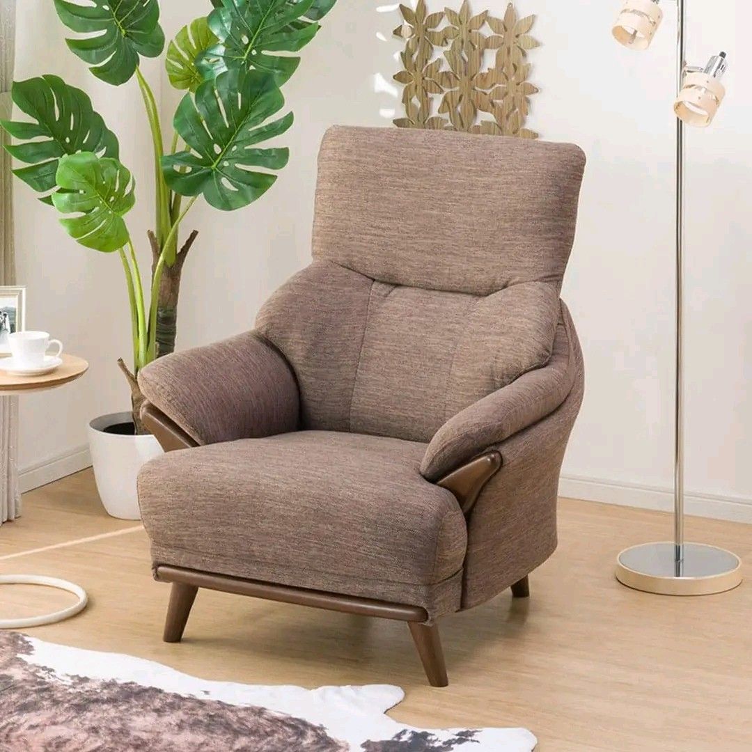 Mid-Century Modern Armchair (Category: Chairs) located in Manila. Submitted by eloizavill76462 (Listing ID 1406674105, Image 1). Description: Nitori Single Sofa 34”L x 32”W x 15”SH.