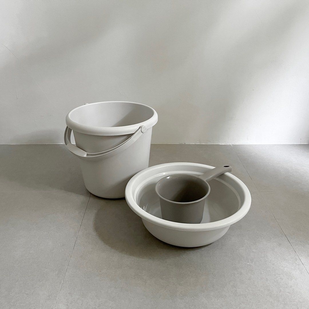 Minimalist Bathroom Essentials Set (timba, tabo, batya) (Category: Bath) located in Angeles City. Submitted by ingosstuff (Listing ID 1388612657, Image 1). Description: Selling all three of them for 300 pesos. Brand: Megabox Color way: Sand No issues/flaws. Only used once. Pristine condition. RFS: Turns out I don’t need them. 🤦🏻‍♂️ Meet-up: Nepo area Pick-up: Fiesta Communities Porac II-A Delivery via Lalamove or J&T Express. Payment via GCash 