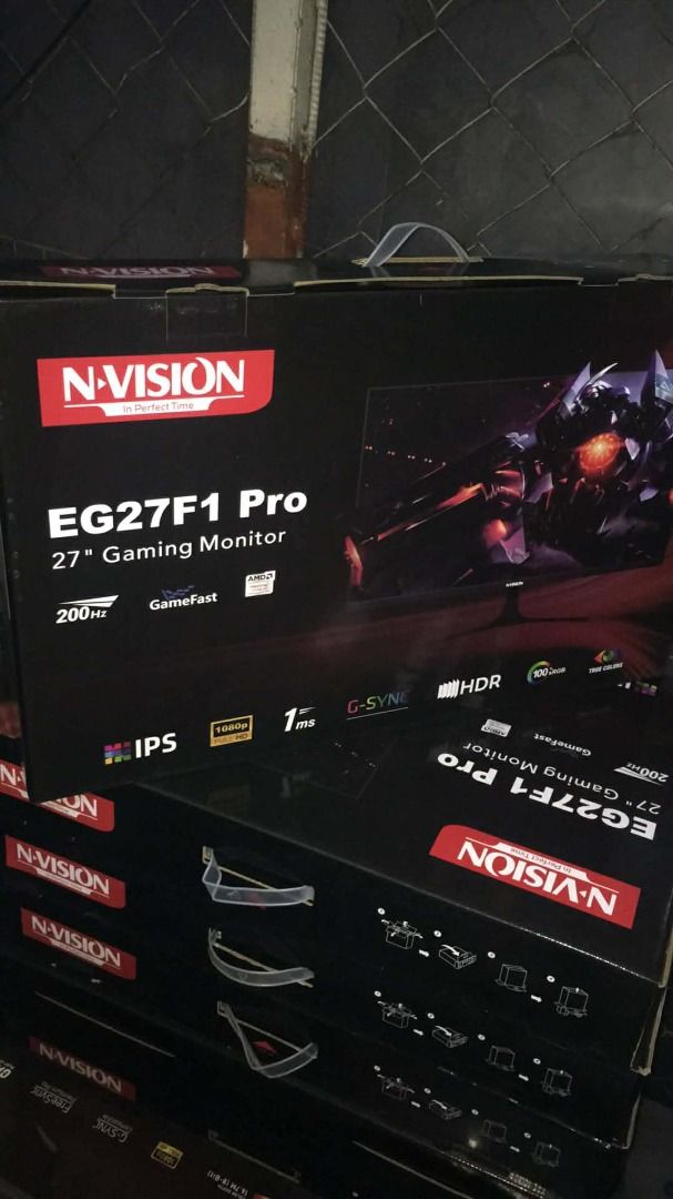 Monitor 27" Monitor (Category: Monitor Screens) located in Quezon City. Submitted by colisricky75597 (Listing ID 1406688696, Image 1). Description: MONITOR 27" BNEW PRICE N-VISION ESV27XT-B 27'' 240Hz @7,200 N-VISION ES27G1-PRP 27'' 180Hz @7,050 N-VISION EG27F1 PRO 27'' 200Hz @6,050 N-VISION EG27XT-B 27''FHD 240Hz @6,400 YGT 27'' TN27FHD WIDE 75Hz @3,100 1Yr Warranty 7Days Replacement.