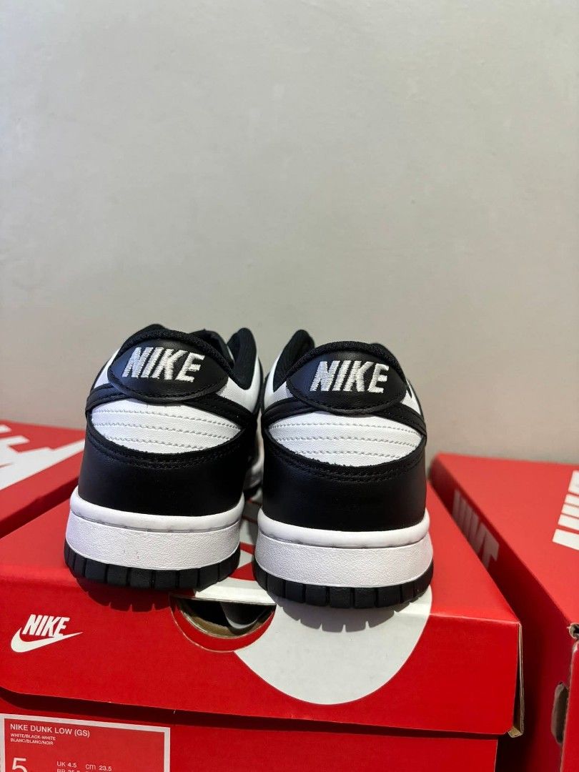 NIKE DUNK PANDA GS (Category: Sneakers) located in Manila. Submitted by keepgrind2023 (Listing ID 1406761708, Image 2). Description: NIKE DUNK PANDA GS SIZE 4.5Y (6w) SIZE 5Y (6.5w) SIZE 5.5Y (7w) SIZE 6Y (7.5w) SIZE 6.5Y (8w) SIZE 7Y (8.5w).