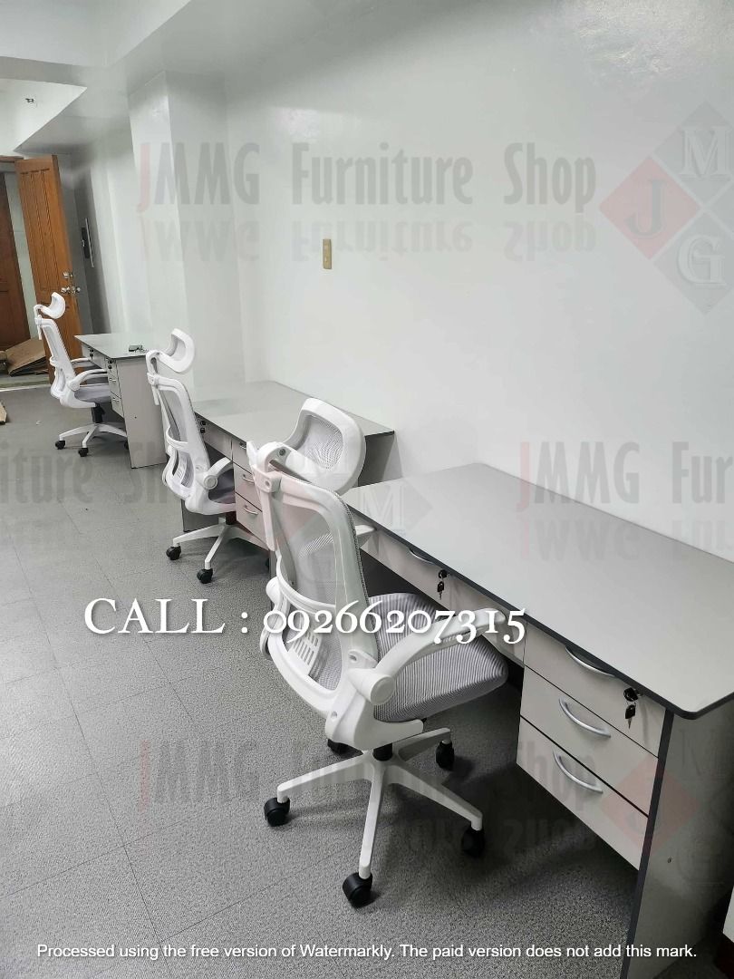 OFFICE TABLE . CHAIR . STEEL CABINET (Category: Office Furniture & Fixtures) located in Caloocan City. Submitted by officefurniture_jessica (Listing ID 1406697777, Image 1). Description: JMMG Furniture SHOP is a manufacturer and supplier of Office and Home Furniture. 🚚 We deliver within metro manila and nearby provinces ( with minimal fee depends on the quantity ) 🖊 Free quotation ✅ We also customized office furniture. We have wide collections 