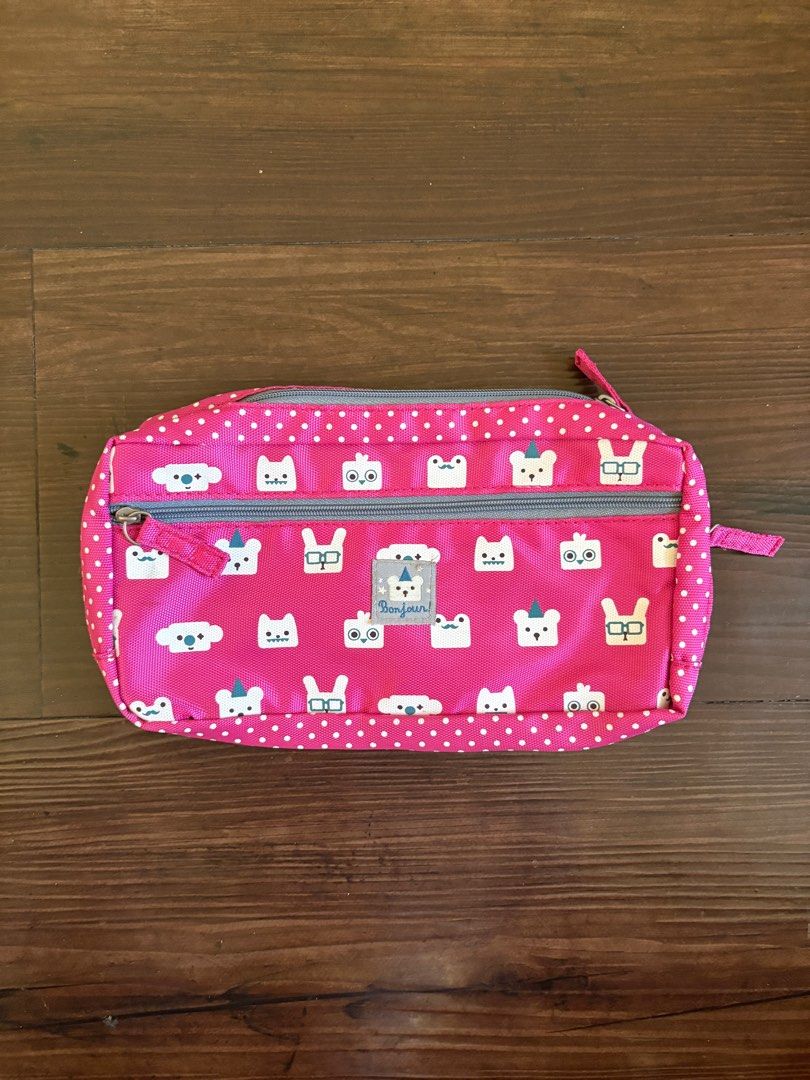 Pink Cute Pen Case tag: bunny, cat, frog (Category: Stationery & School Supplies) located in Binan City. Submitted by lemonsundae (Listing ID 1406695151, Image 1). Description: - never used rfs: dont like pink huhu.